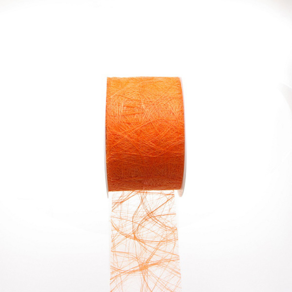 Sizoweb Tischband - Hussenband - orange - 7,9 cm - 50 Meter auf der Rolle - 64 005-R 079