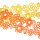 Filzbord&uuml;re - Tischband - 2-farbig - gelb mit orange -10cm  - 2m  - 1 VE =  6 St&uuml;ck - 64749