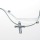 Trauerband mit Kreuz - grau/silber - 20 mm Breite auf 10 m Rolle - 98017 080-R 20