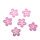 Filzbl&uuml;mchen mit Ornamenten rosa ca 5cm 4mm dick 1 VE 5 x 12 St&uuml;ck