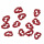 Mini-Herzen zum Streuen oder Auff&auml;deln - rot - 2,5 cm - 1 Beutel mit 12 St&uuml;ck - 97103 30