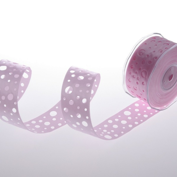 Satinlochband rosa - 40 mm Breite auf 20 m Rolle - 52040 31