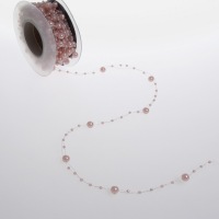 Perlenschnur rosa - 5 mm -10 m Rolle  - 97651 31