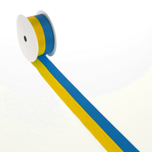 Vereinsband - gelb, blau - 100 mm x 25 m - 3170 100 S