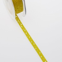 Satinlochband - gelb - 9 mm - 20 m - 54009 10