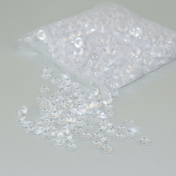 Deko Diamanten - Streudeko - Tischdeko - Hochzeit - ca.100 St&uuml;ck - glasklar - ca.12mm - P100