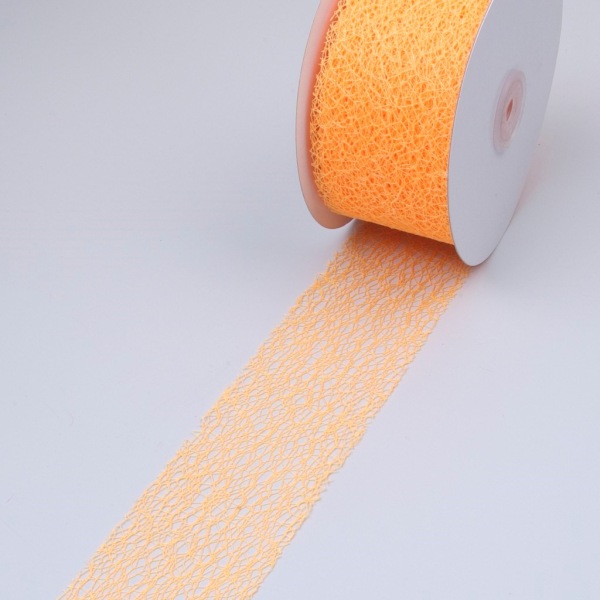 Mesch Dekoband orange - 60 mm breit - Rolle 25 m - 29000-60-25-07