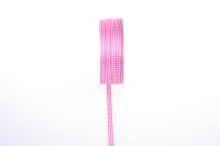 Vichykaroband - pink-wei&szlig; - 5 mm - Rolle 100 m -...