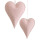 Metallherzen Herzen zum Aufh&auml;ngen - Herzanh&auml;nger aus Metall - Dekoherzen - Dekoration - Vintage - Shabby Chic - 1 VE = 2 St&uuml;ck - ca.7.5 x 10 cm Rosa mit wei&szlig;en Punkten - AD68370