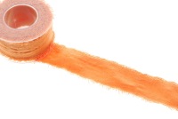 Baumwollband mit Fransenkante Orange - 40mm - 5m -...