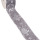 Leinenstrukturband mit Silberfoliendruck &quot;Tanne&quot; ca. 50mm Breite - 10m L&auml;nge - col. 01 Grau-Silber - 67804-50-10-01