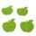 Glas-Untersetzer &quot;Green Apple&quot; - Gr&uuml;n - 12 St&uuml;ck in der Holzbox - 21056-60