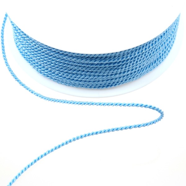 Acetatkordel babyblau - 2 mm Breite auf 100 m Rolle - 211001 12-R 002