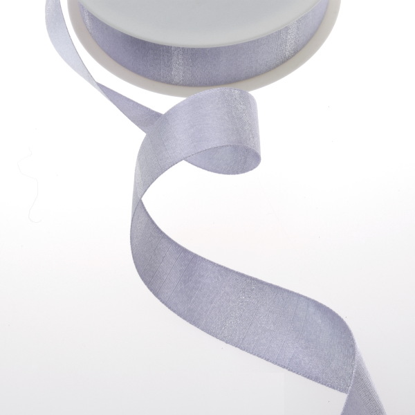 Double Face-Satin &quot;Glimmer-Stripes&quot;  frozen lavender - 25mm Breite 25 Meter Rolle - 54013-25-40