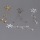 Schneesterne mit Perlen und Klebepunkt - gold, silber, wei&szlig; - 60 St&uuml;ck - 97514