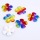 Multicolor-Stoffbl&uuml;mchen mit Klebepunkt - 12 x 6 St&uuml;ck - 97133 3,5 cm
