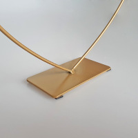Metallherz Dekoherz in Gold - 25 cm - mit Fu&szlig;