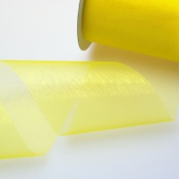 Kristallorganza gelb - 70 mm breit - Rolle 25 Meter -...