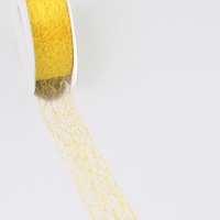 Spiderweb Dekoband - 3cm gelb - Rolle 25m - 67 010-R 30