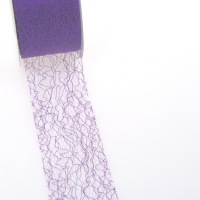 Spiderweb Dekoband - 5cm lavendel - Rolle 25m - 67 006-R 50