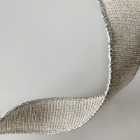 Baumwollband mit Silberkante - ca. 25mm Breite - 10m...